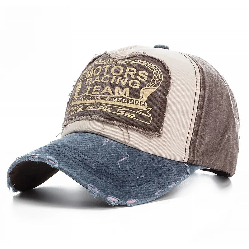 Damaged Cotton Baseball Cap